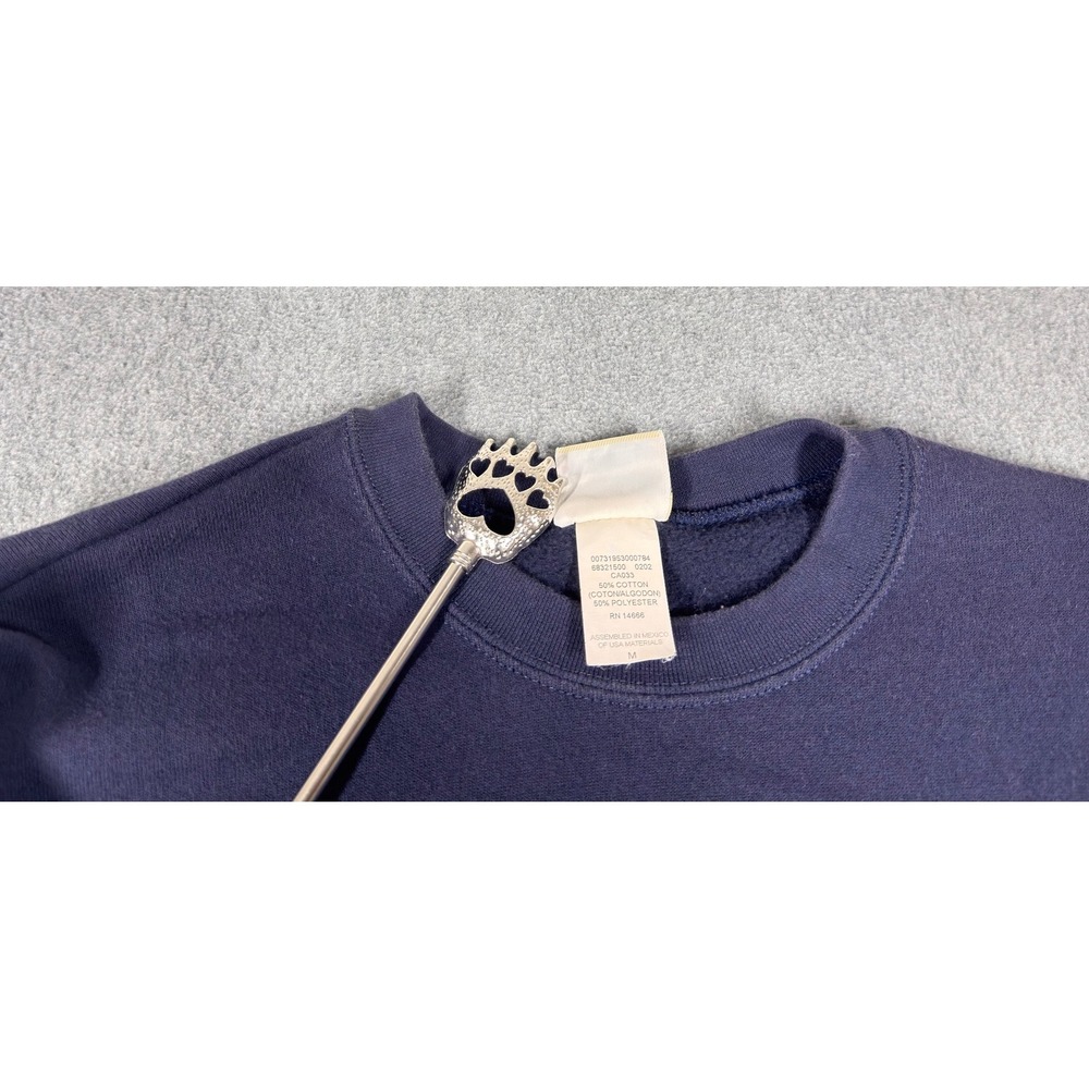 Lee Heavyweight Vintage Navy Crewneck Cotton Blend Sweater Sweatshirt Bermuda - Picture 4 of 5